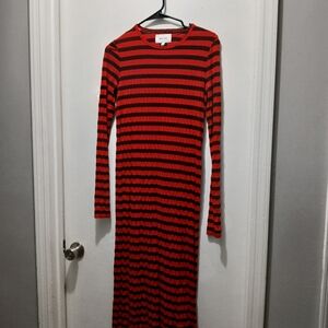 Current/Elliott Red and Brown Striped Top